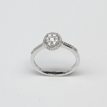 9ct White Gold Diamond Ring
